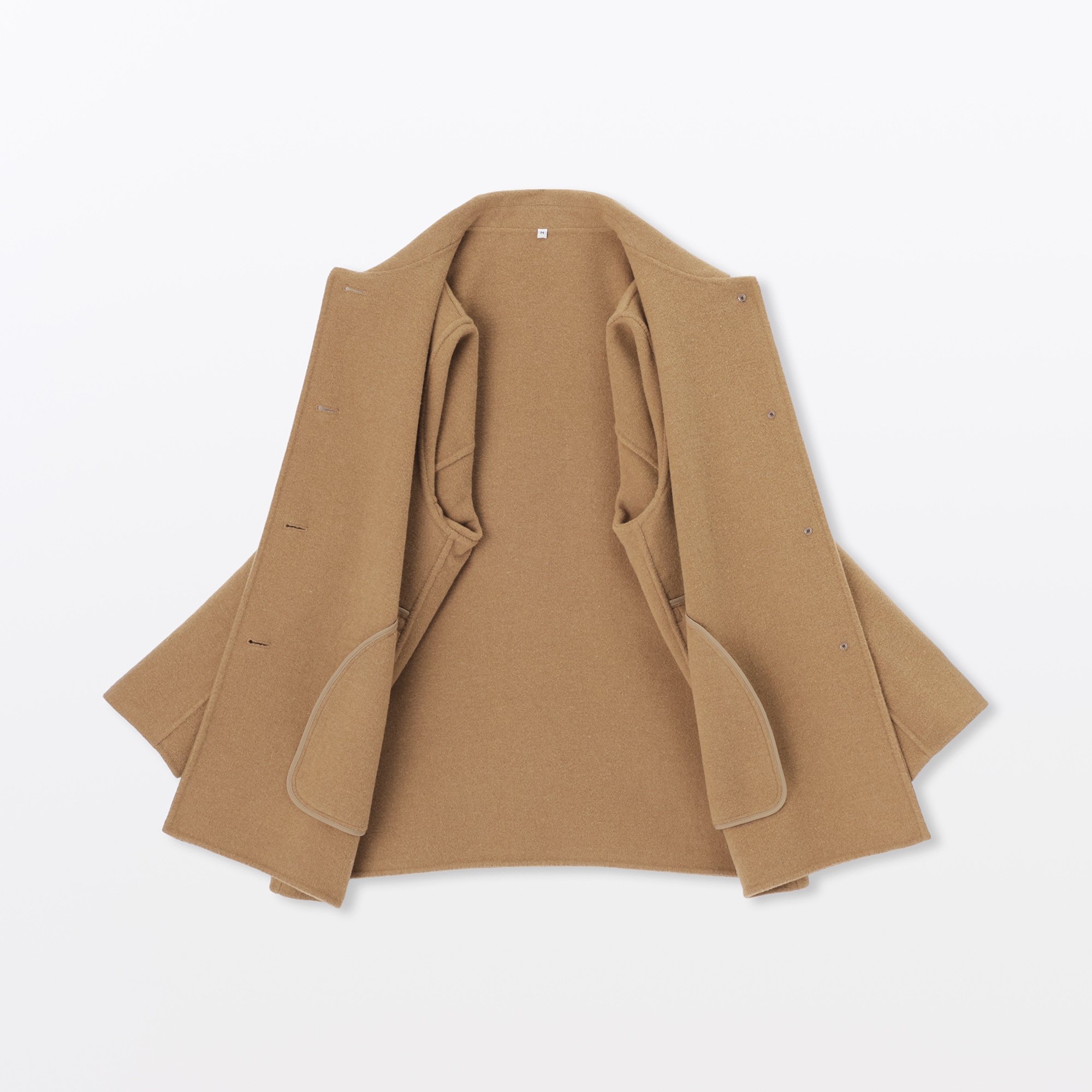 婦人　ウール混　ダブルフェイスショートコート