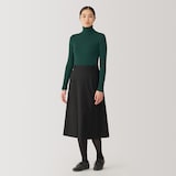 婦人　洗えるウールハイゲージリブタートルネックセーター