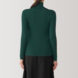 婦人　洗えるウールハイゲージリブタートルネックセーター