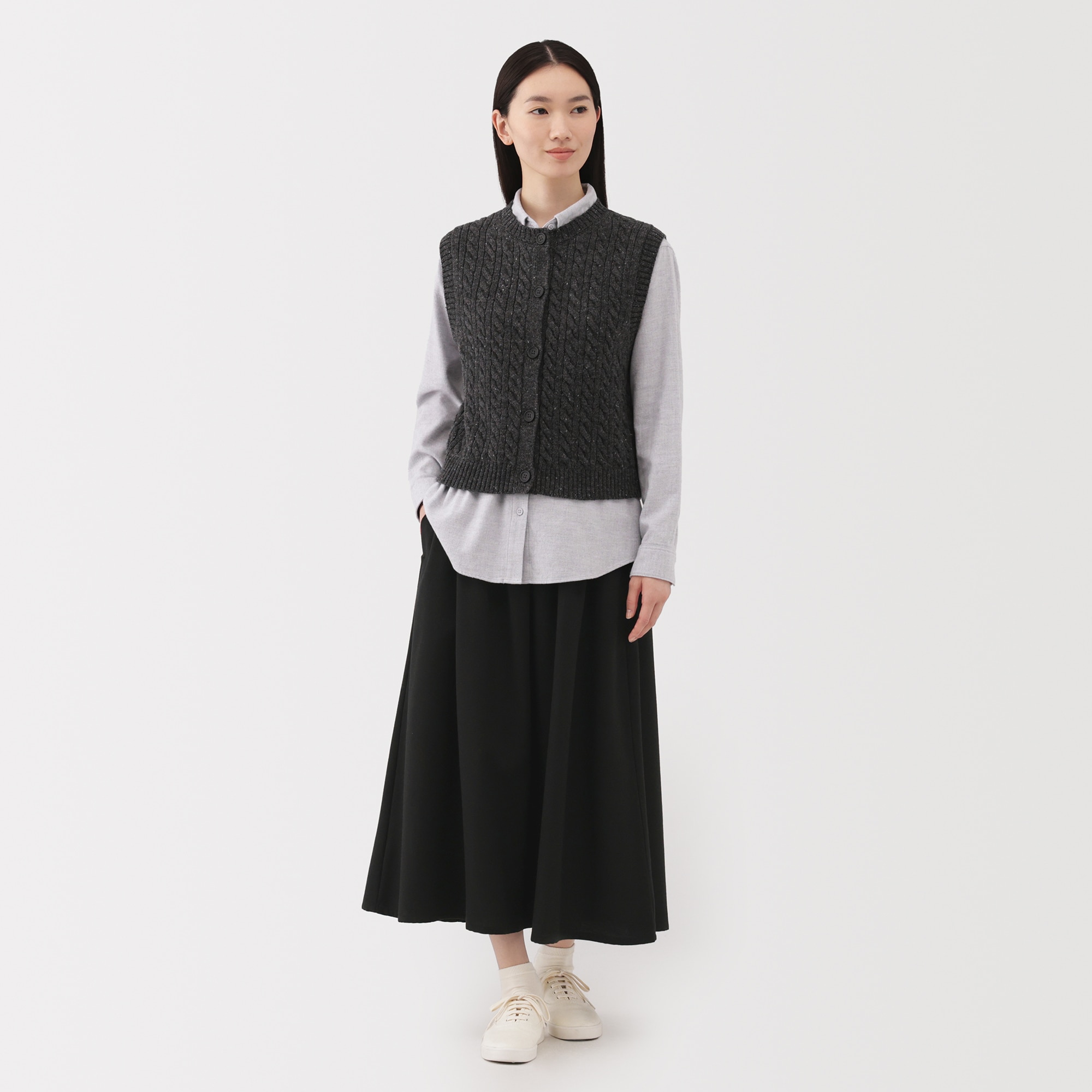 婦人　起毛タックスカート