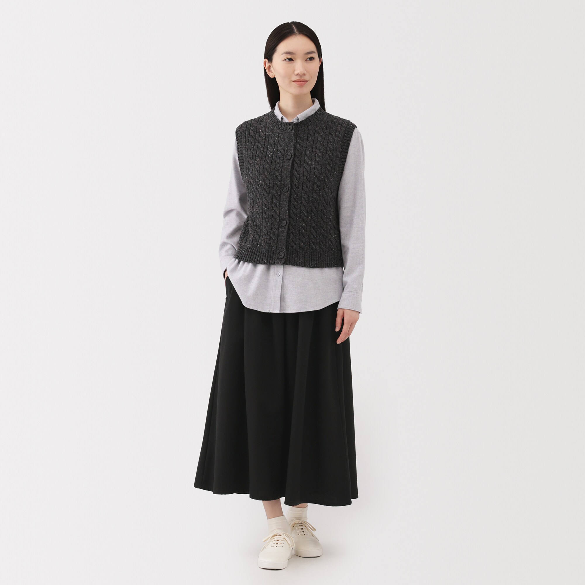 婦人　起毛タックスカート