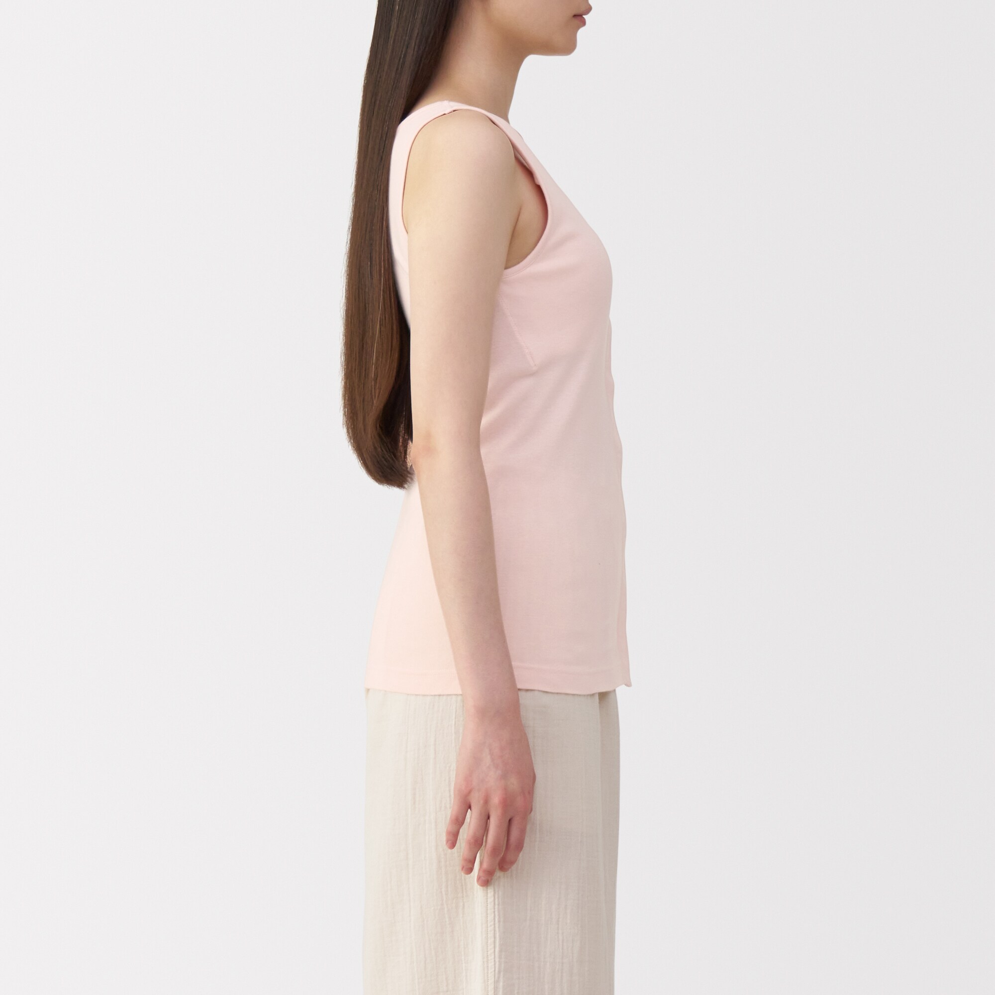 婦人　前開きカップ入りタンクトップ