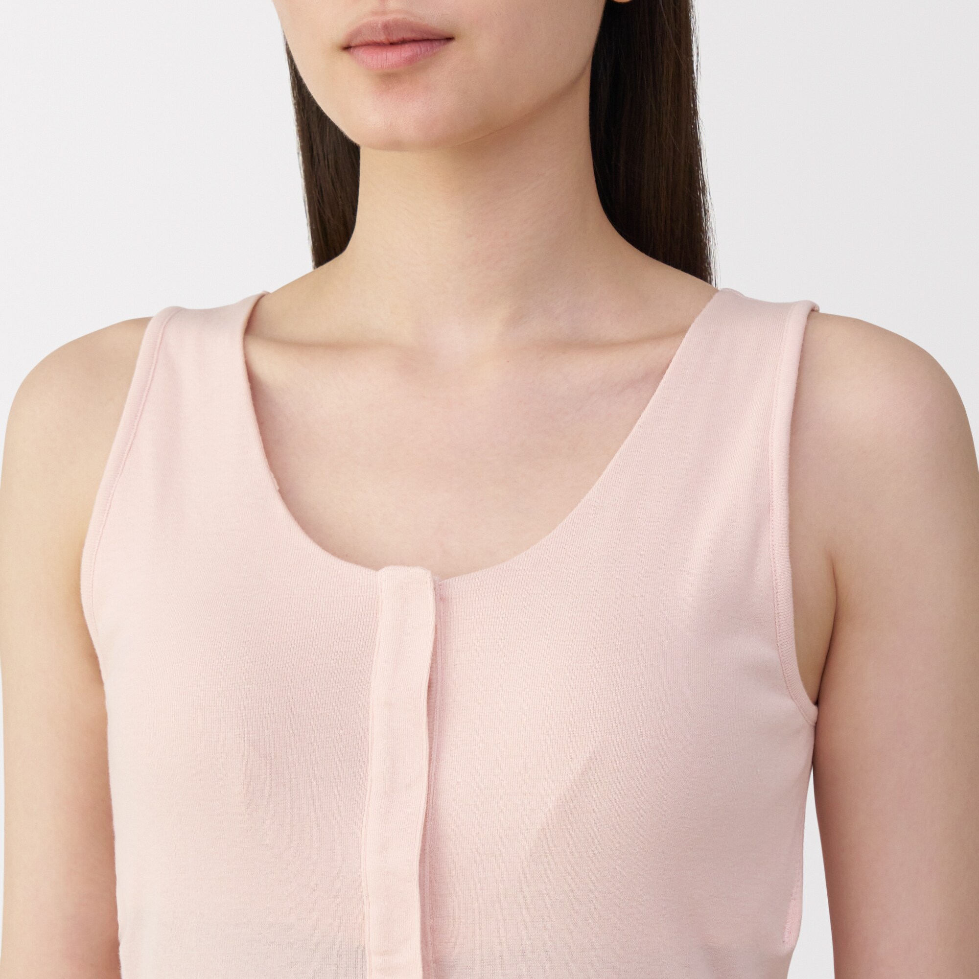 婦人　前開きカップ入りタンクトップ