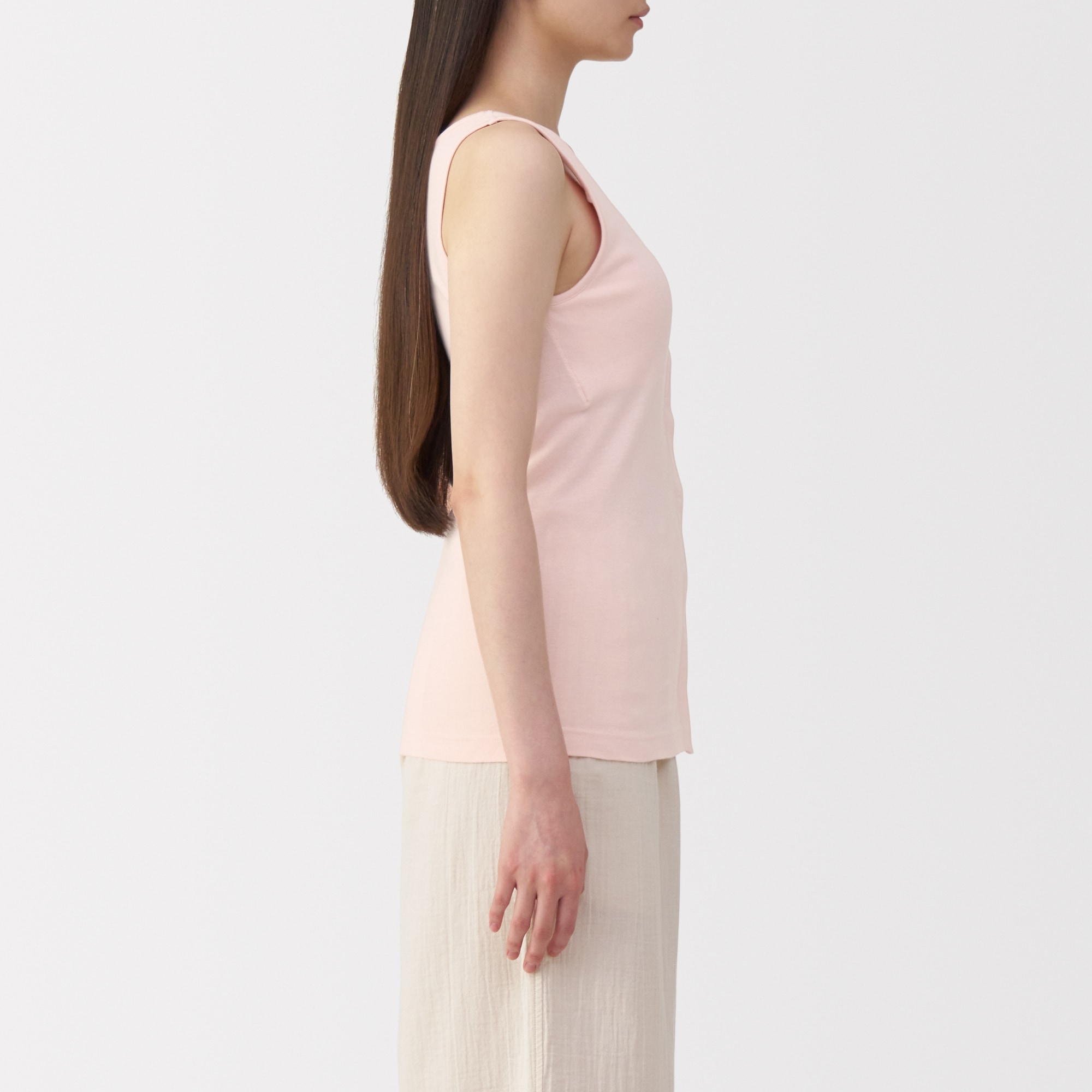 婦人　前開きカップ入りタンクトップ