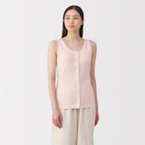 婦人　前開きカップ入りタンクトップ