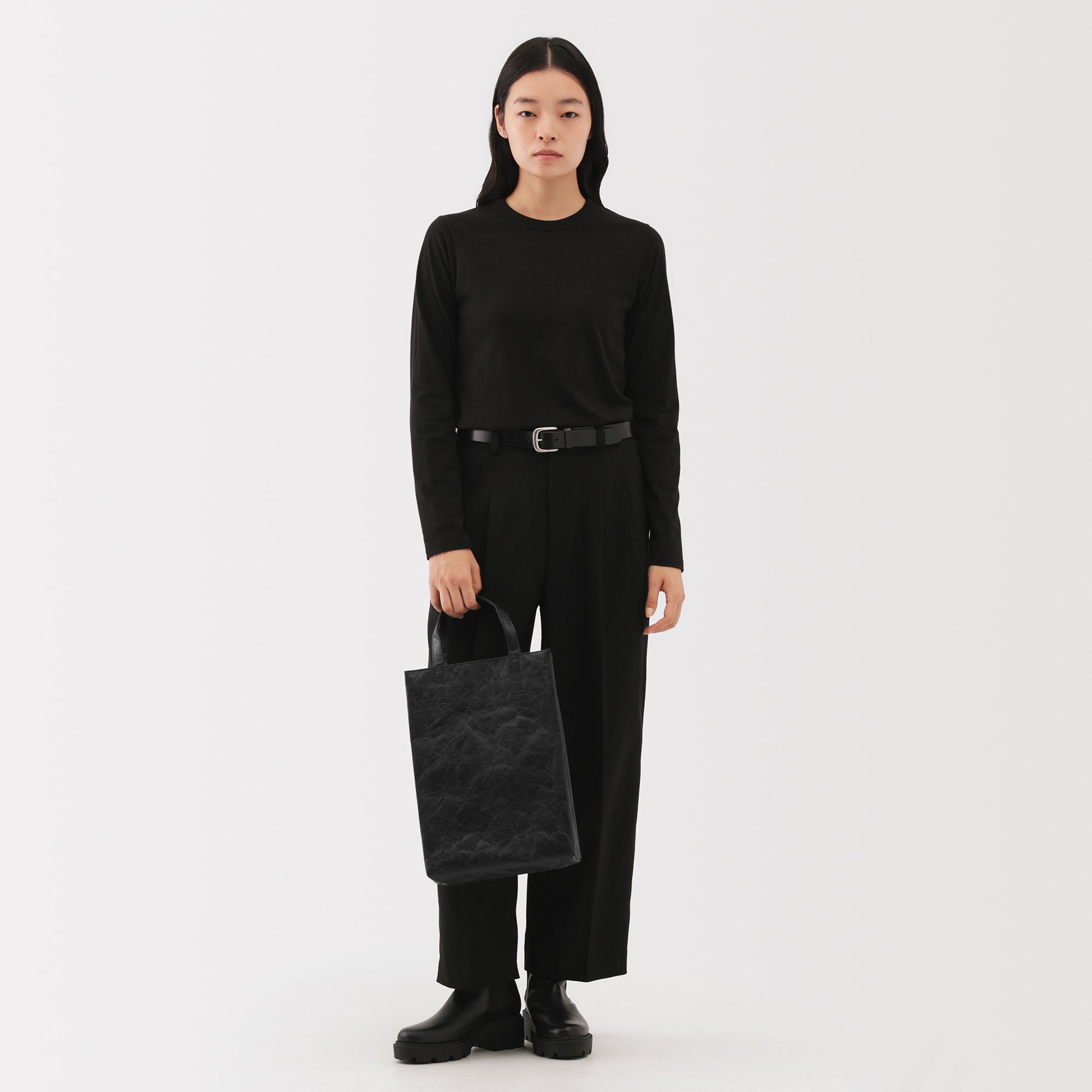 ペーパーライクトートバッグ　内ポケット付き