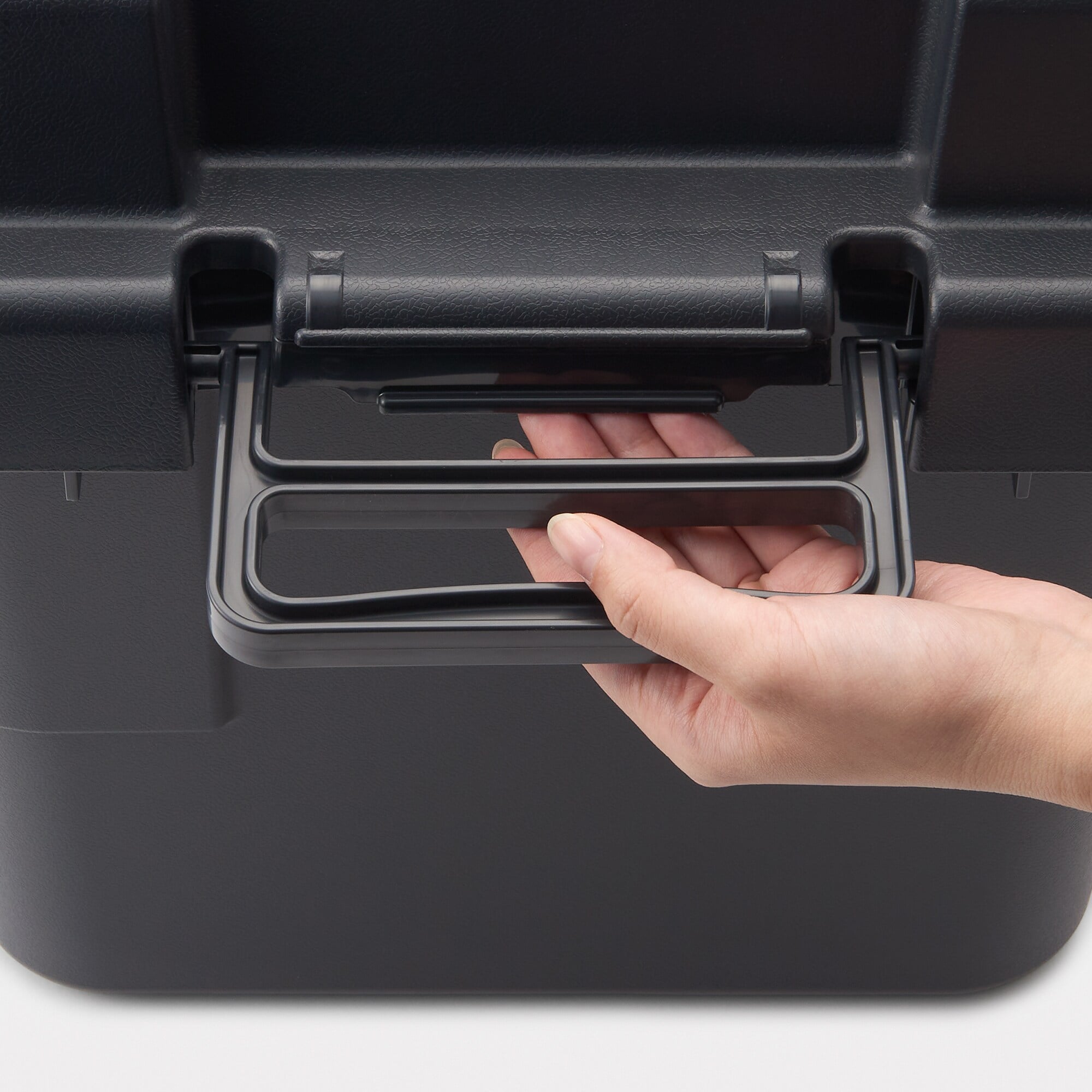 【宅送】再生ポリプロピレン入り　頑丈収納ボックス　ダークグレー　特大