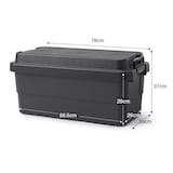 【宅送】再生ポリプロピレン入り　頑丈収納ボックス　ダークグレー　特大