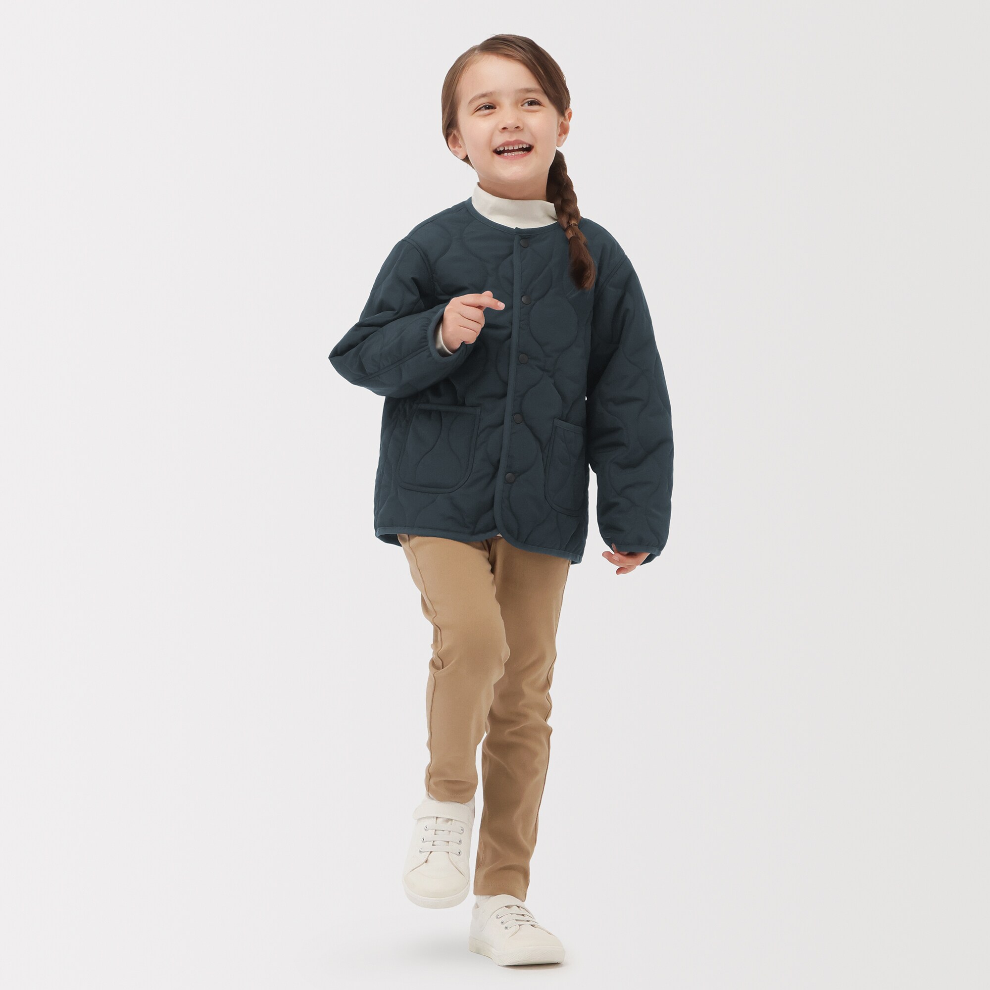 キッズ　洗える中わた撥水キルトジャケット