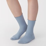 婦人　足なり直角　履き口やわらか　レーヨン混メロウ　靴下