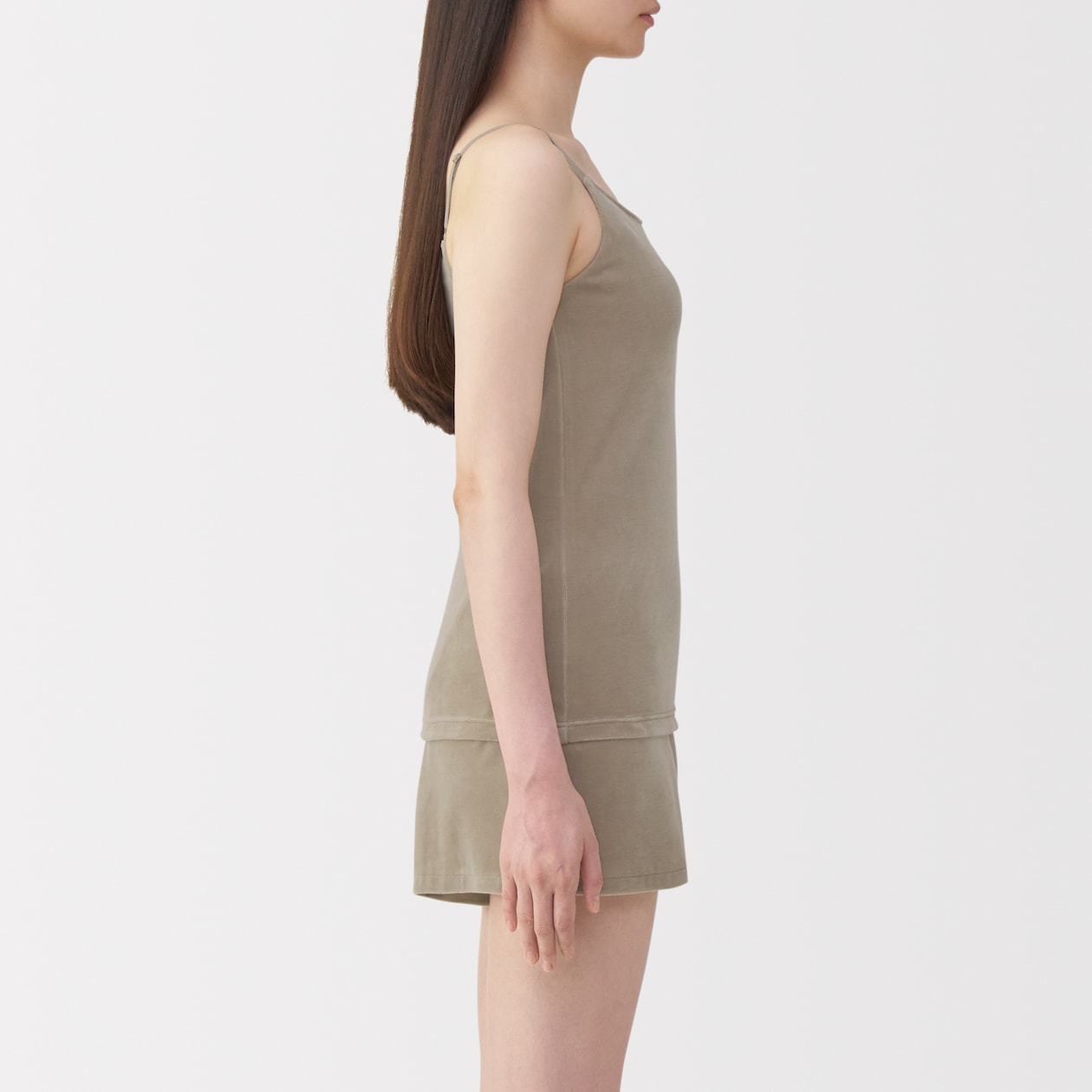 婦人　コットンベロアブラキャミソール