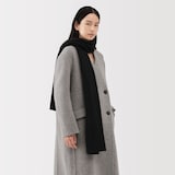 自然の色を生かして染色した　カシミヤニットストール