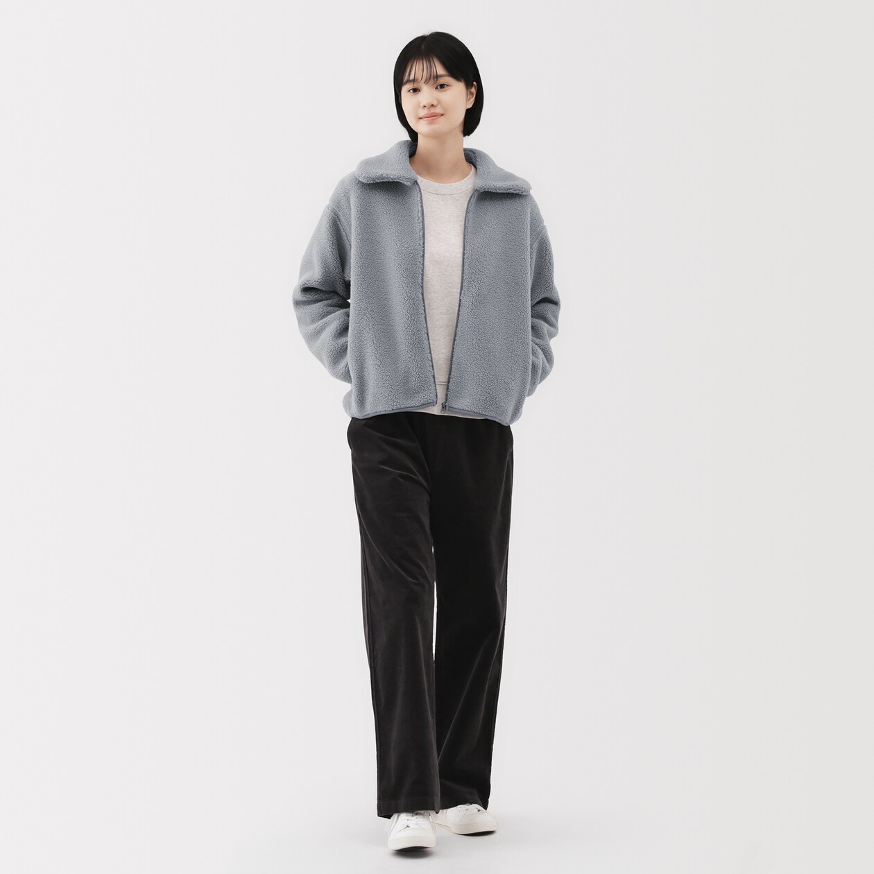 婦人　ボアフリース衿付きジャケット