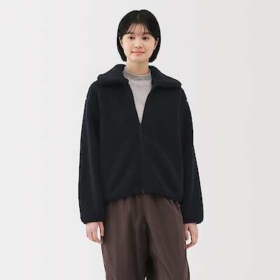 婦人　ボアフリース衿付きジャケット