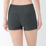 婦人　コットン混もこもこニットオーバーパンツ