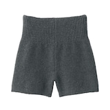 婦人　コットン混もこもこニットオーバーパンツ