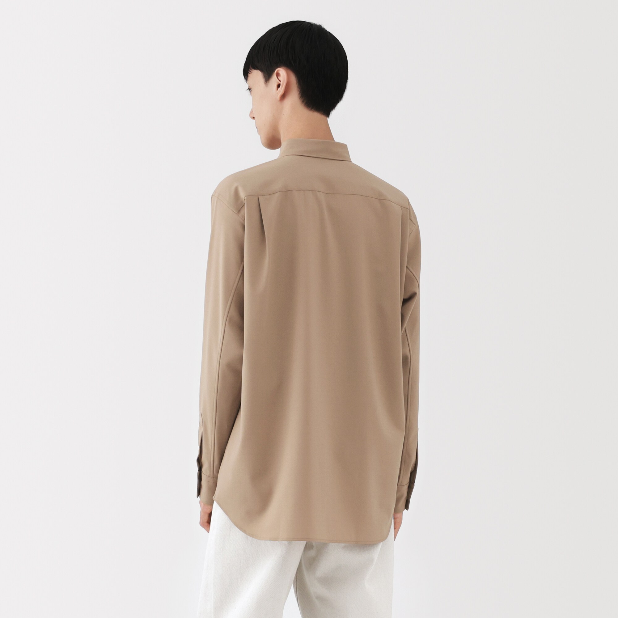紳士 ウール混レギュラーカラーシャツ | 無印良品