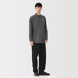 紳士　ウール混レギュラーカラーシャツ