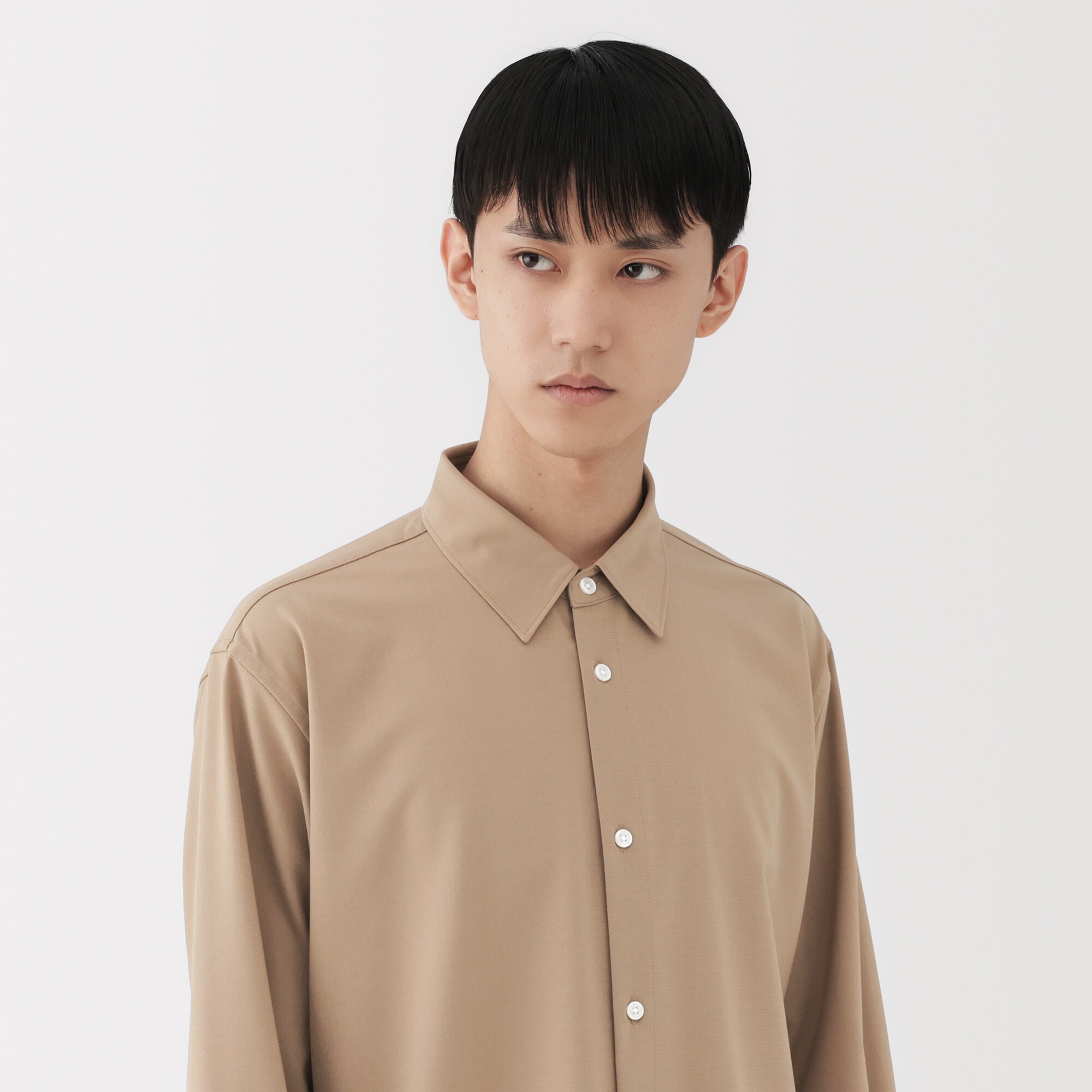 紳士 ウール混レギュラーカラーシャツ | 無印良品