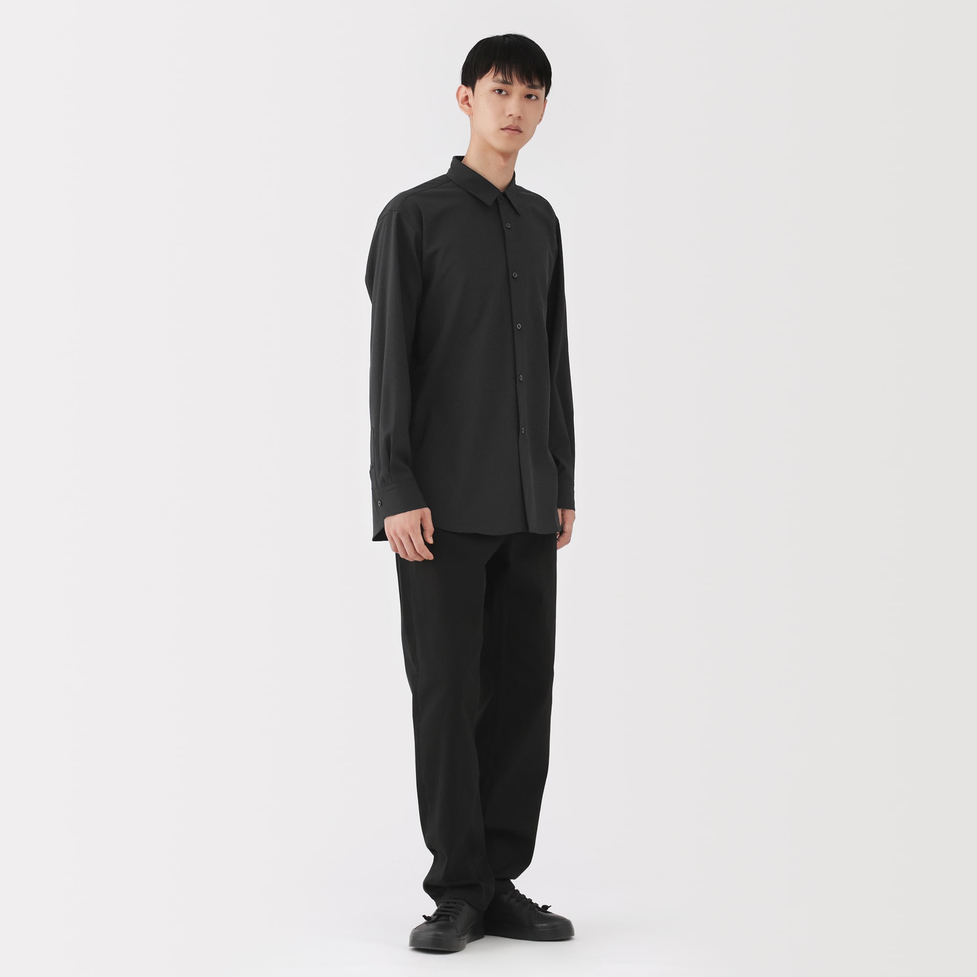 紳士 ウール混レギュラーカラーシャツ | 無印良品