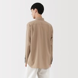 紳士　ウール混レギュラーカラーシャツ