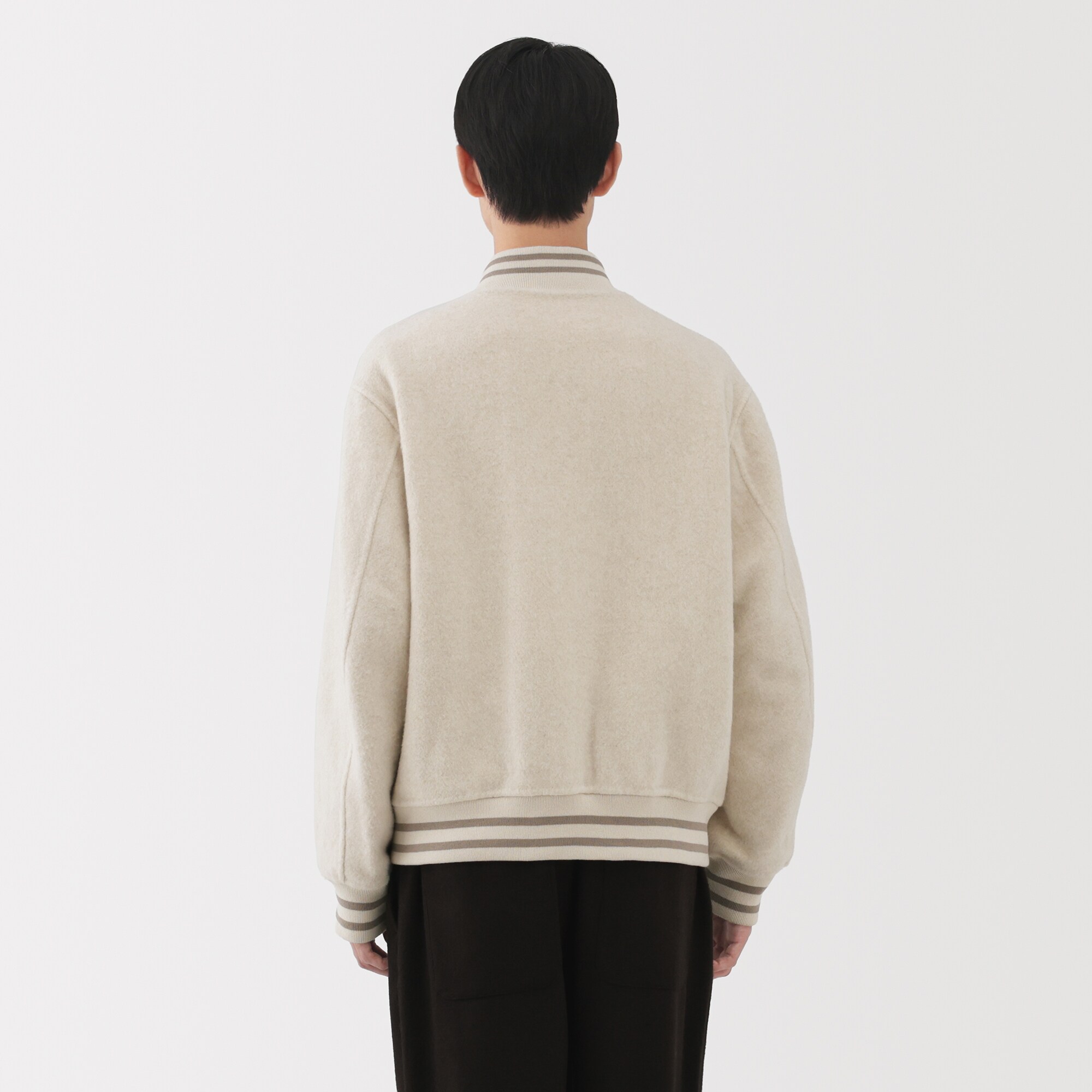 紳士　カシミヤ混スタジアムジャンパー（代官山限定）