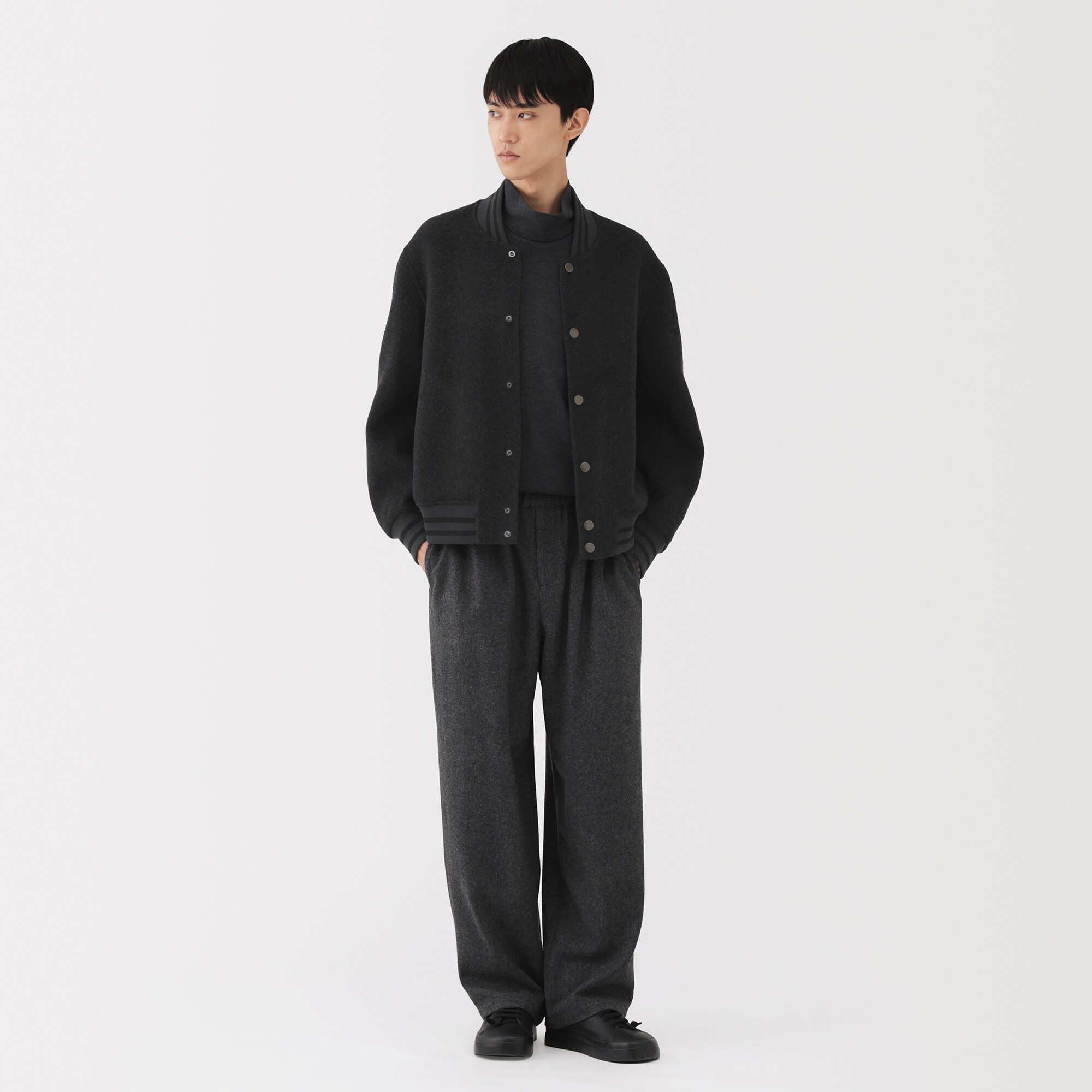 紳士　カシミヤ混スタジアムジャンパー（代官山限定）