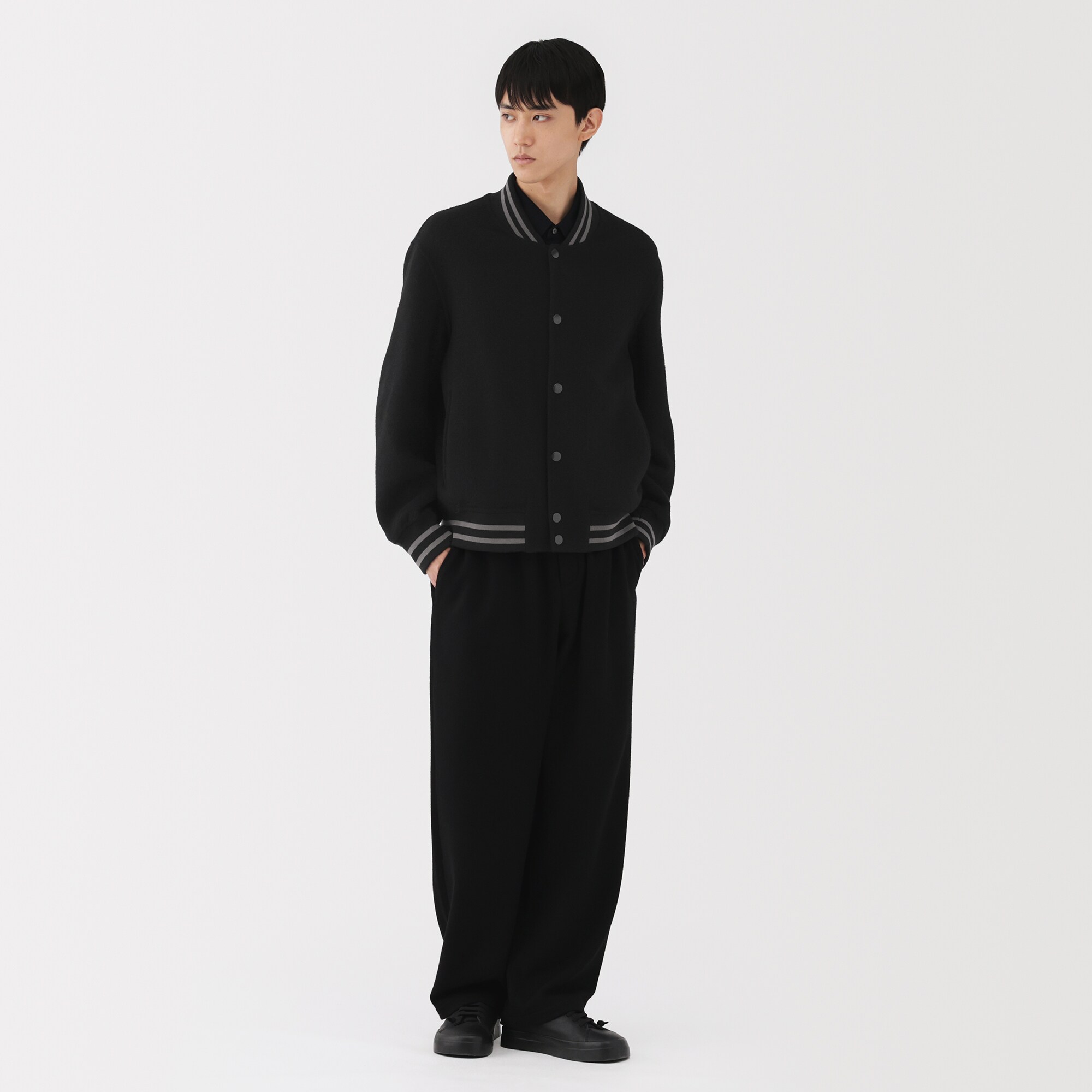 紳士　カシミヤ混スタジアムジャンパー（代官山限定）