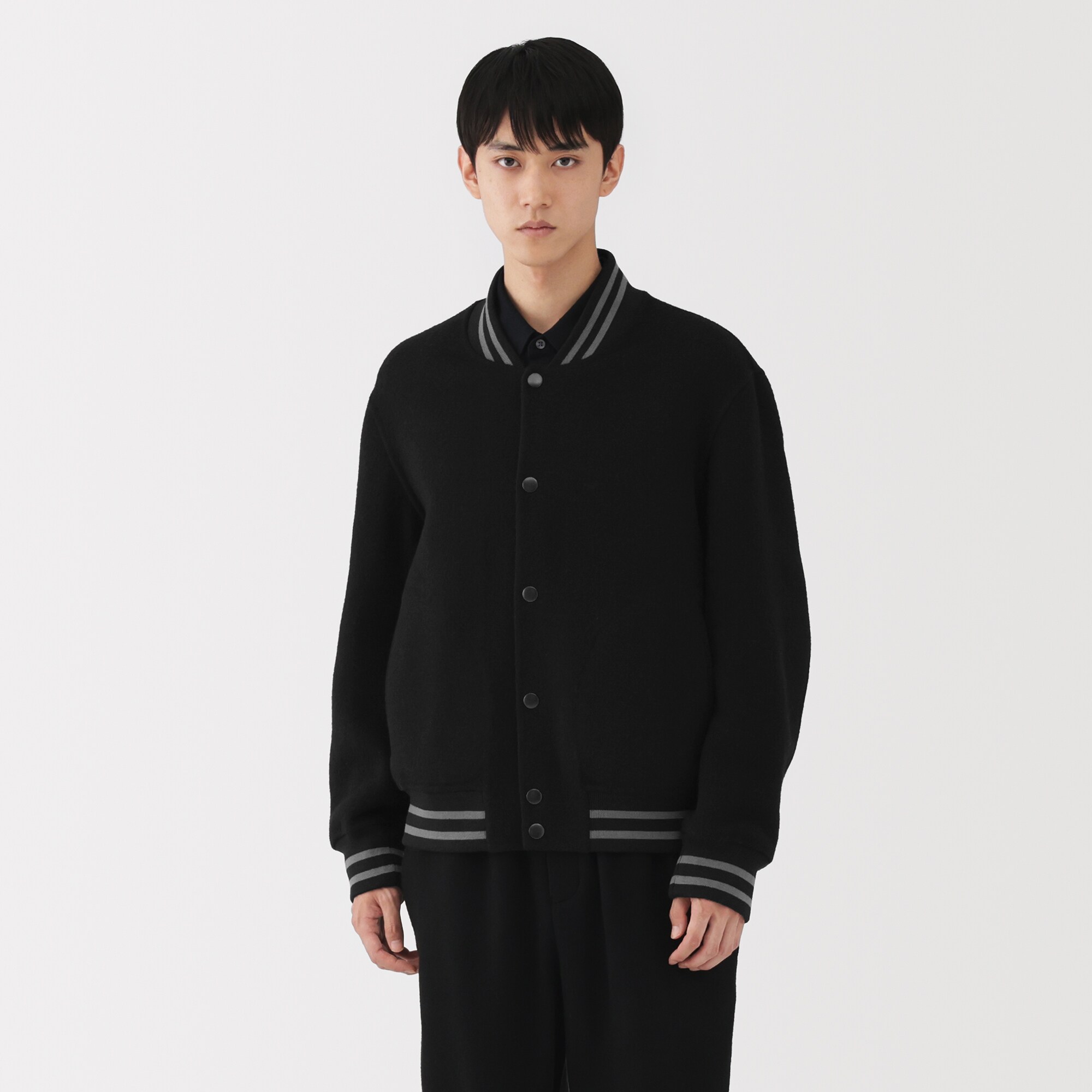 紳士　カシミヤ混スタジアムジャンパー（代官山限定）