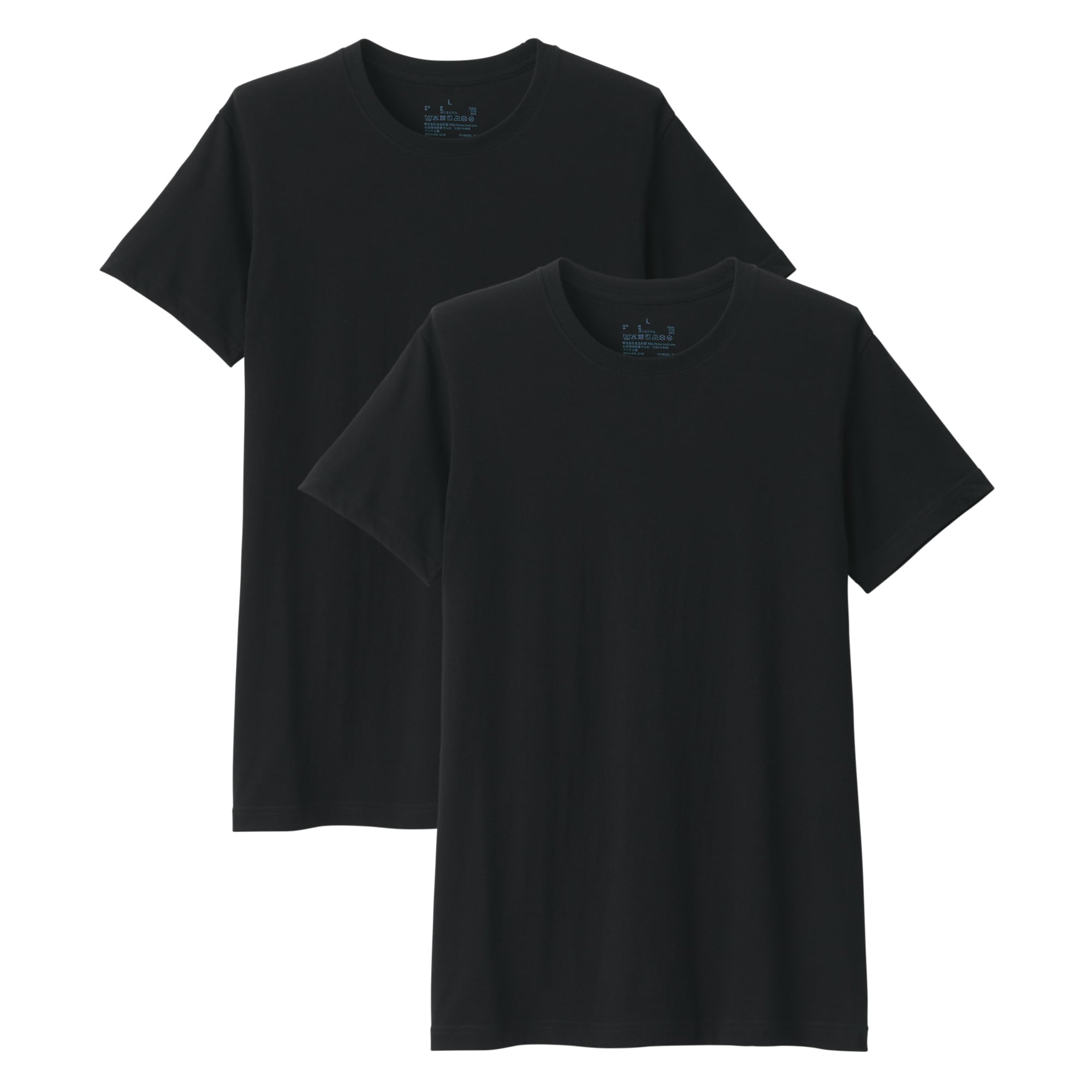 紳士　脇に縫い目のない　２枚組　クルーネック半袖Ｔシャツ