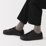 紳士　足なり直角　日本で編みたてたウール混ローゲージ靴下