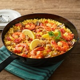 フライパンでつくる魚介パエリアの素