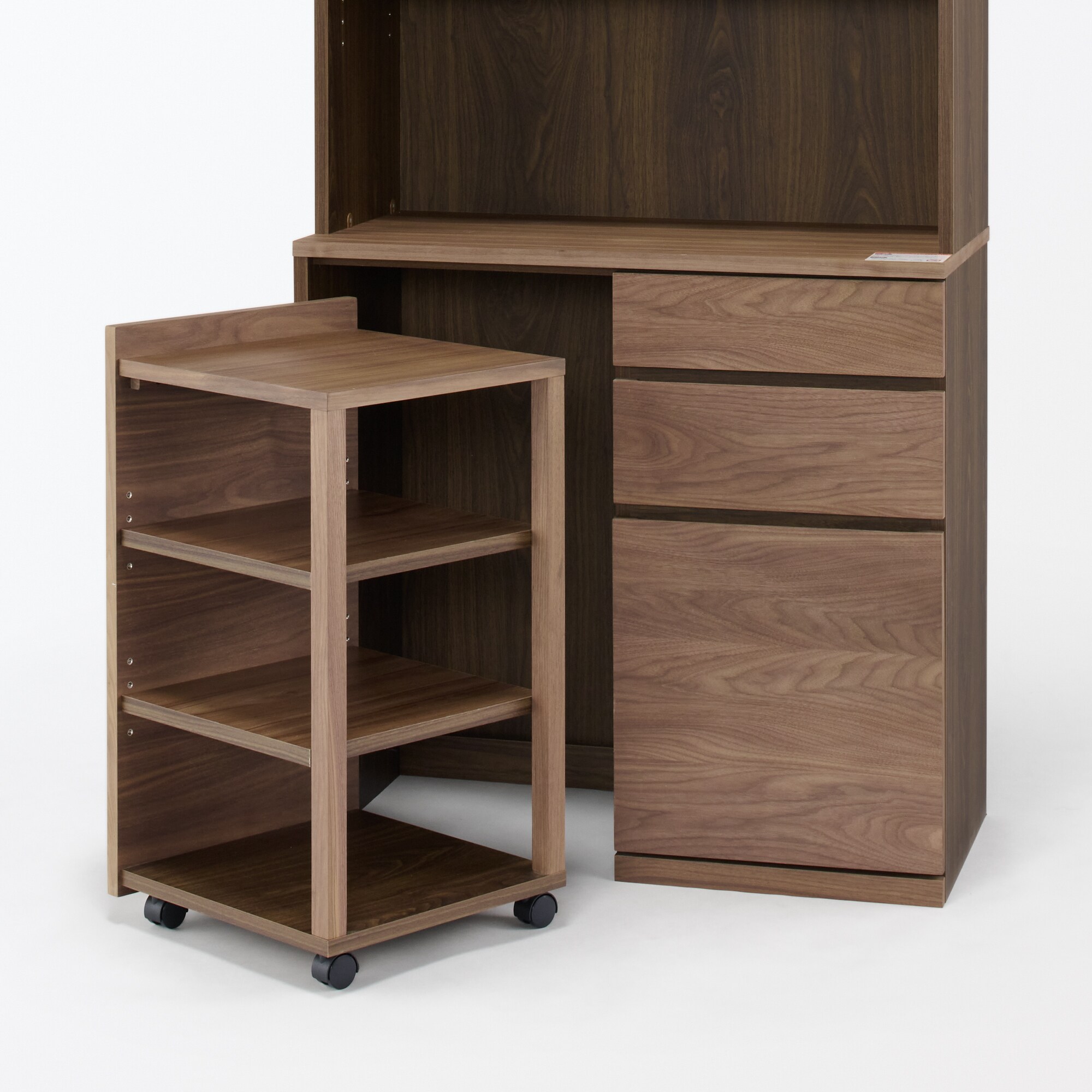木製カップボード 幅88cm ウォールナット材突板 | 無印良品