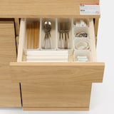 木製カップボード　幅８８ｃｍ　オーク材突板