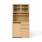 木製カップボード　幅８８ｃｍ　オーク材突板