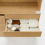 木製カップボード　幅１２０ｃｍ　オーク材突板