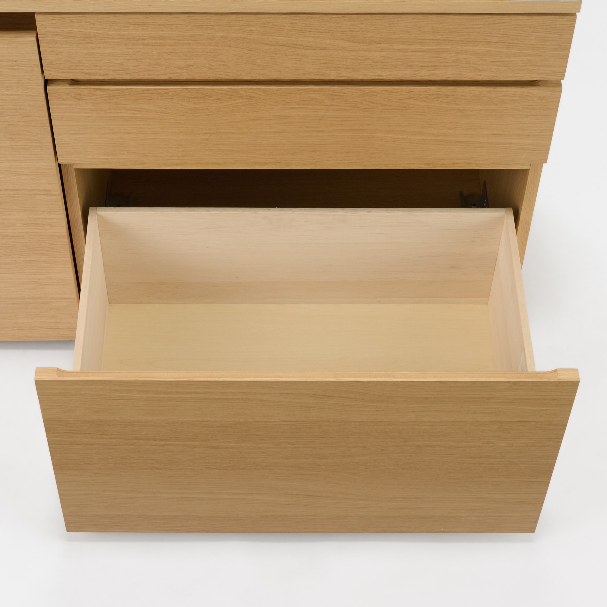 木製カップボード　幅１２０ｃｍ　オーク材突板