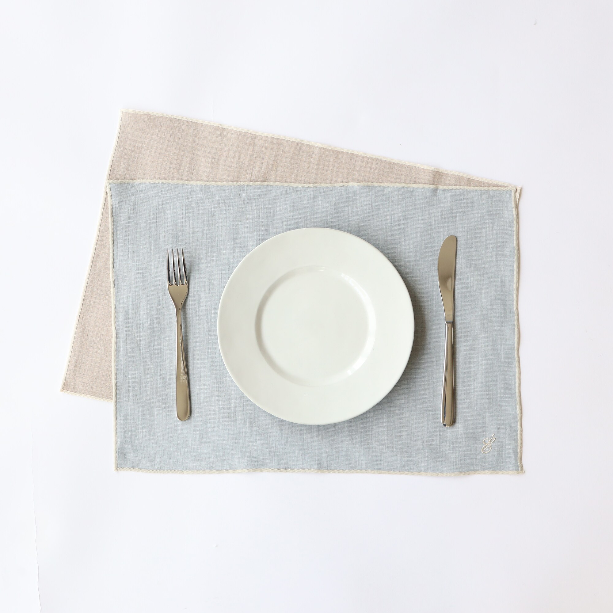 ［ＩＤＥＥ］ＡＩＲＹ　リネン　プレイスマット　ブルー