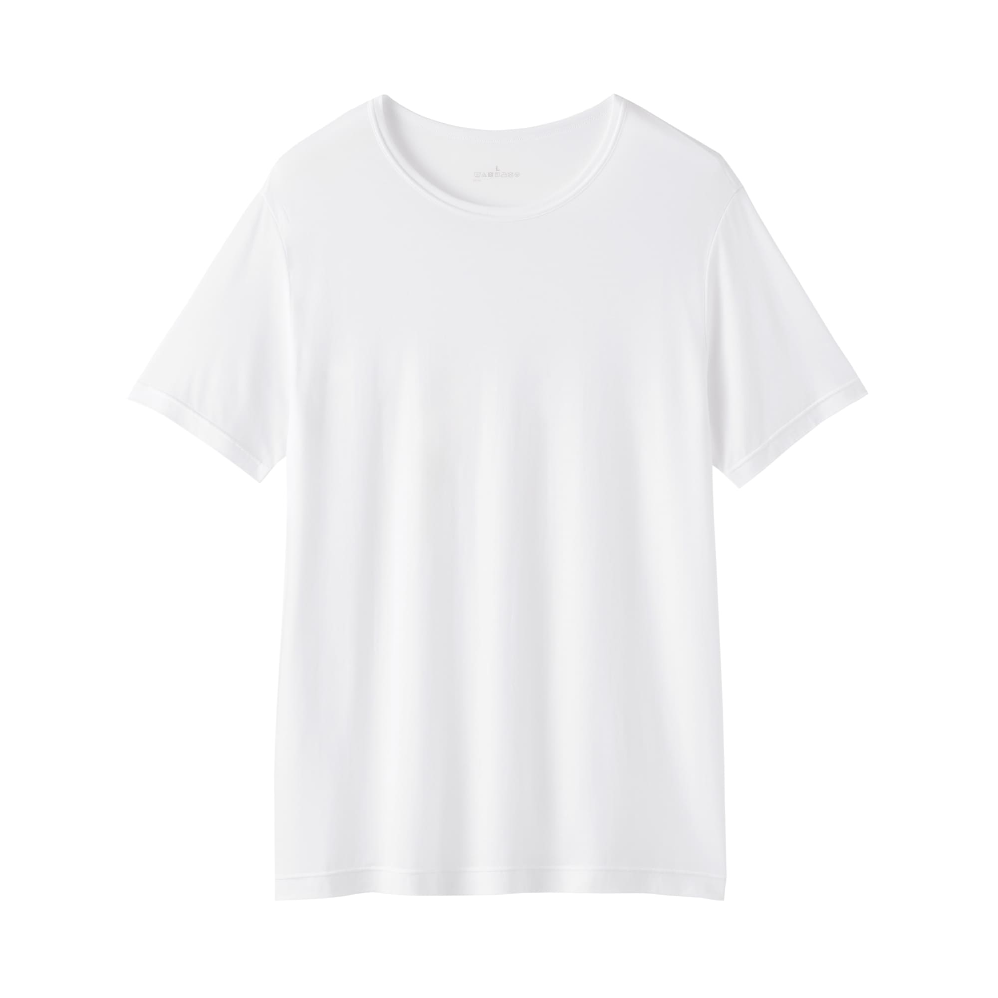 紳士　脇に縫い目のない　なめらか　クルーネック半袖Ｔシャツ