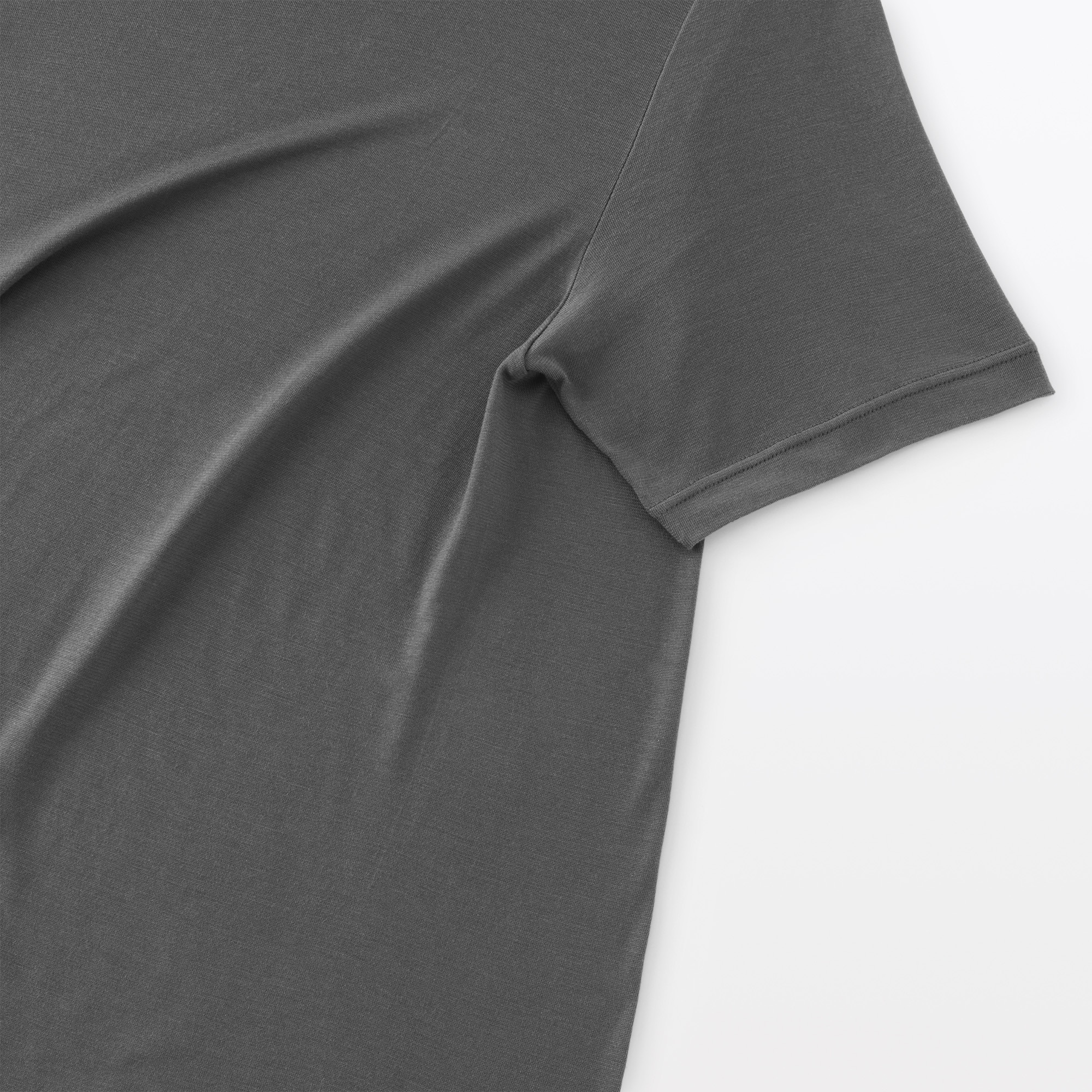 紳士　脇に縫い目のない　なめらか　クルーネック半袖Ｔシャツ