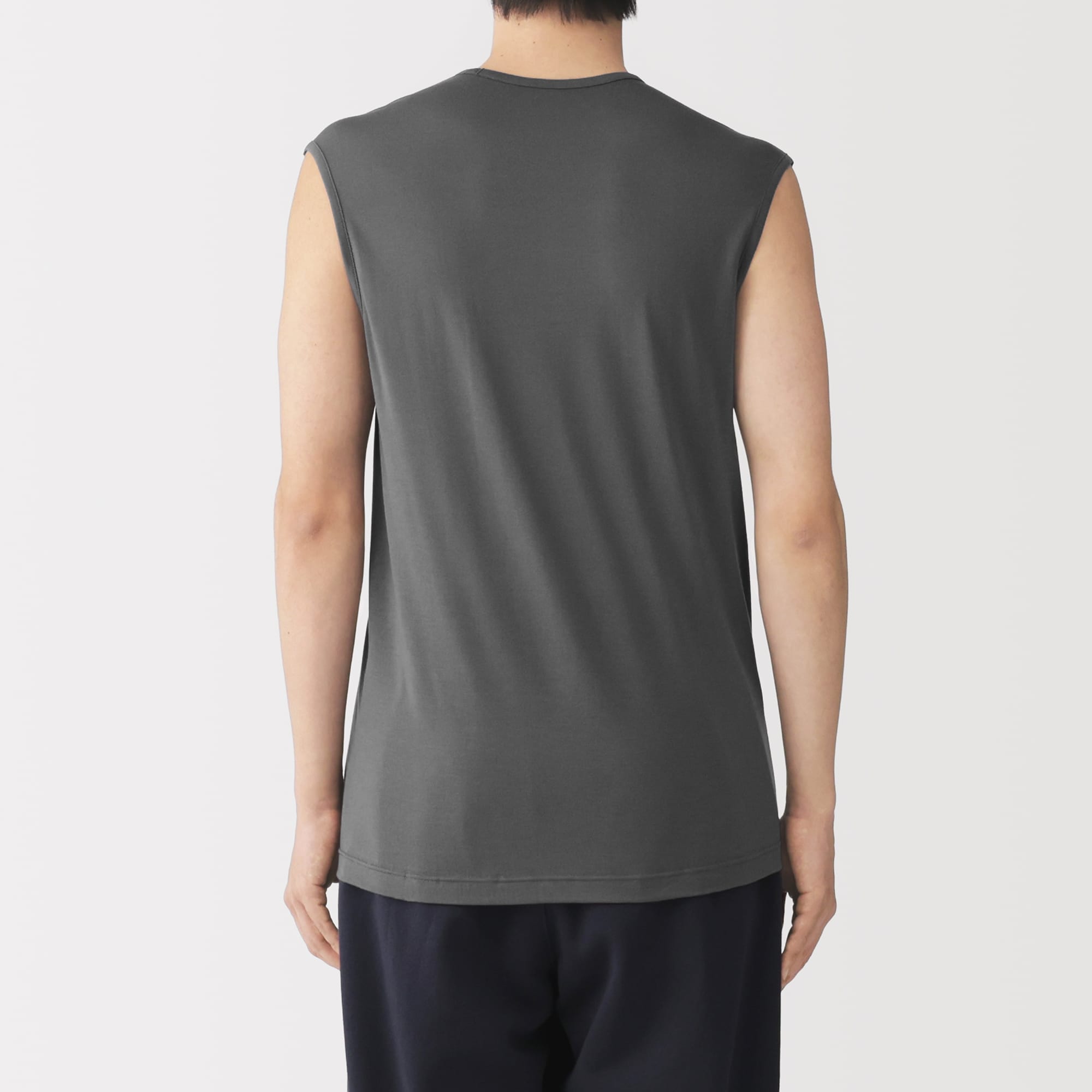 紳士　脇に縫い目のない　なめらか　ノースリーブＴシャツ