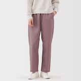 婦人　洗いざらし　コットンイージーテーパードパンツ