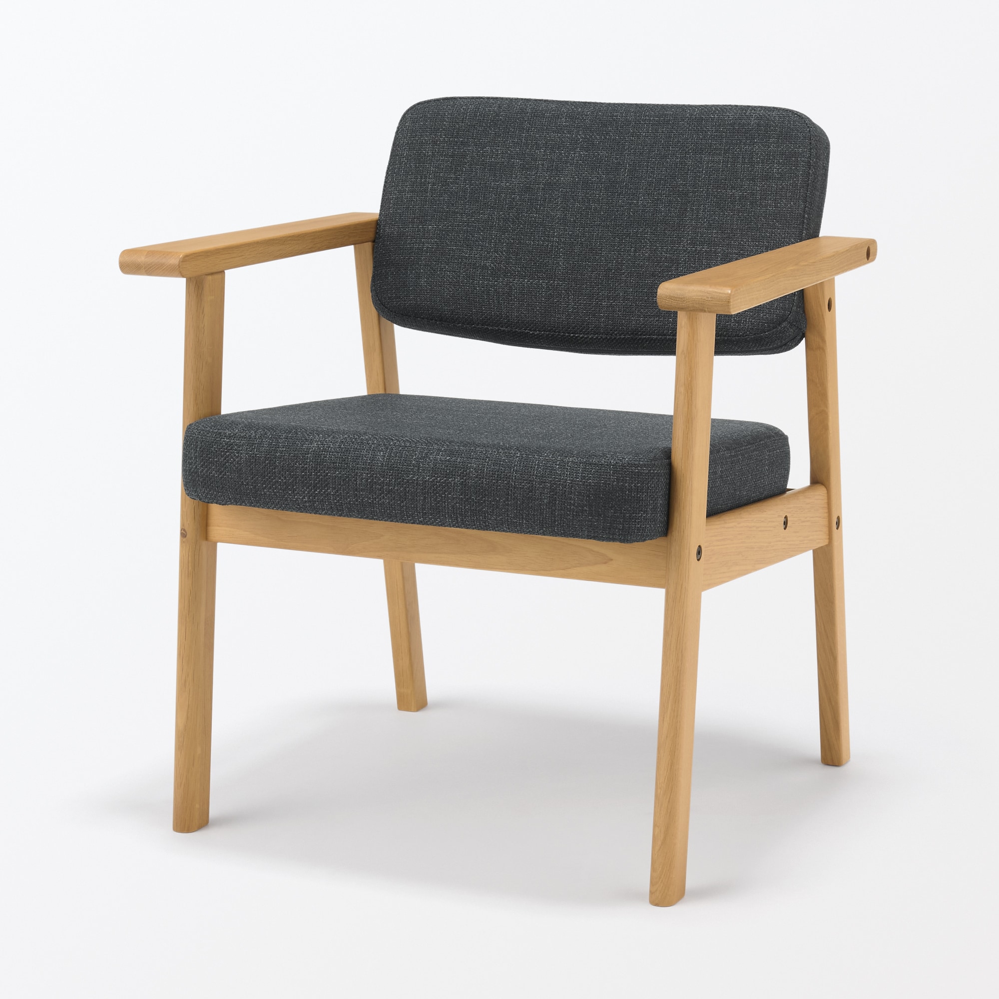 木製アームチェア　チャコール