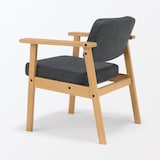 木製アームチェア　チャコール