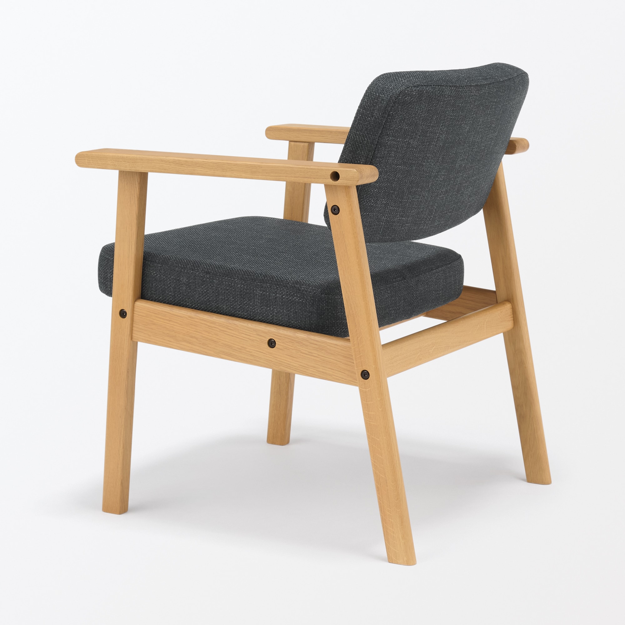 木製アームチェア　チャコール