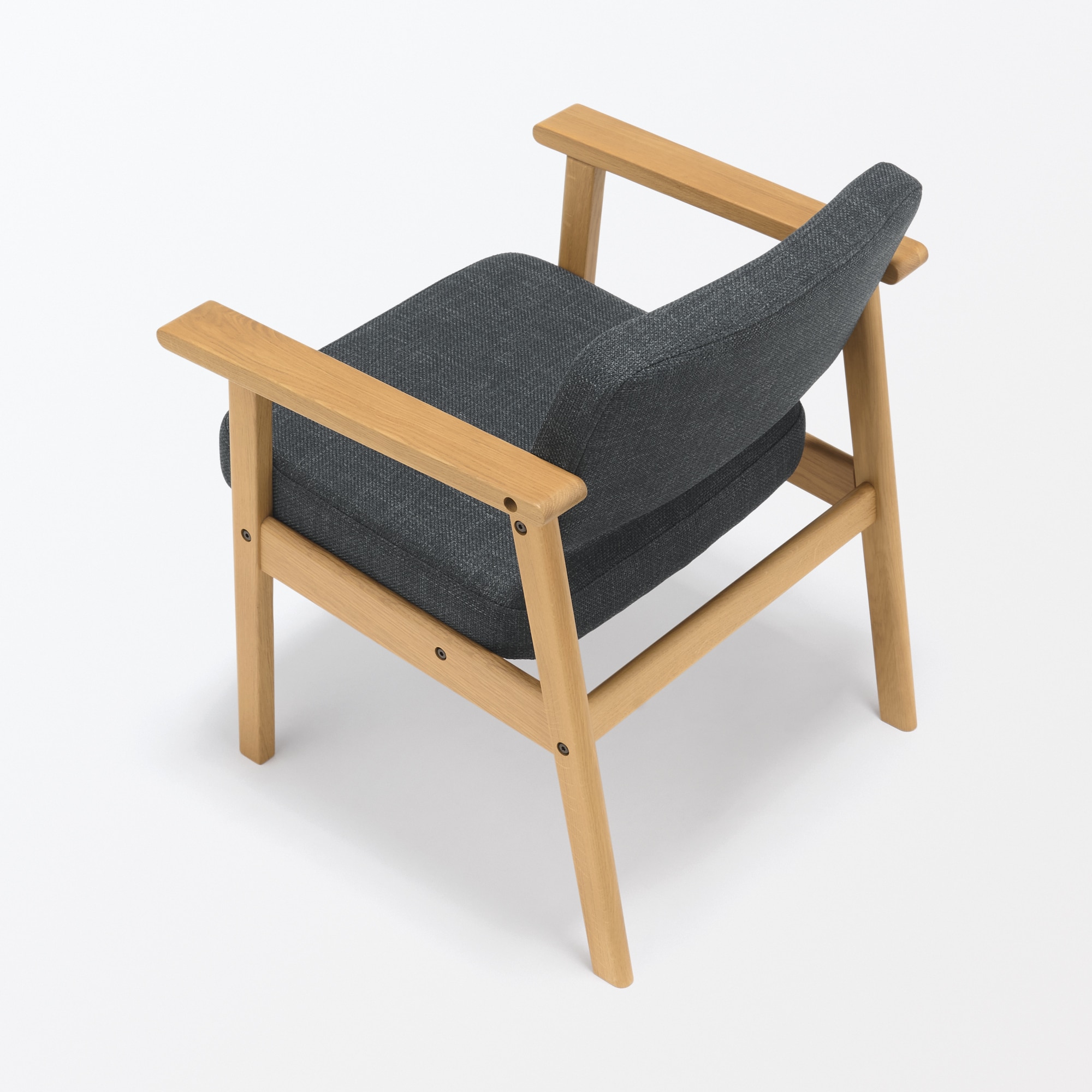 木製アームチェア　チャコール