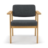 木製アームチェア　チャコール