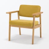 木製アームチェア　マスタード
