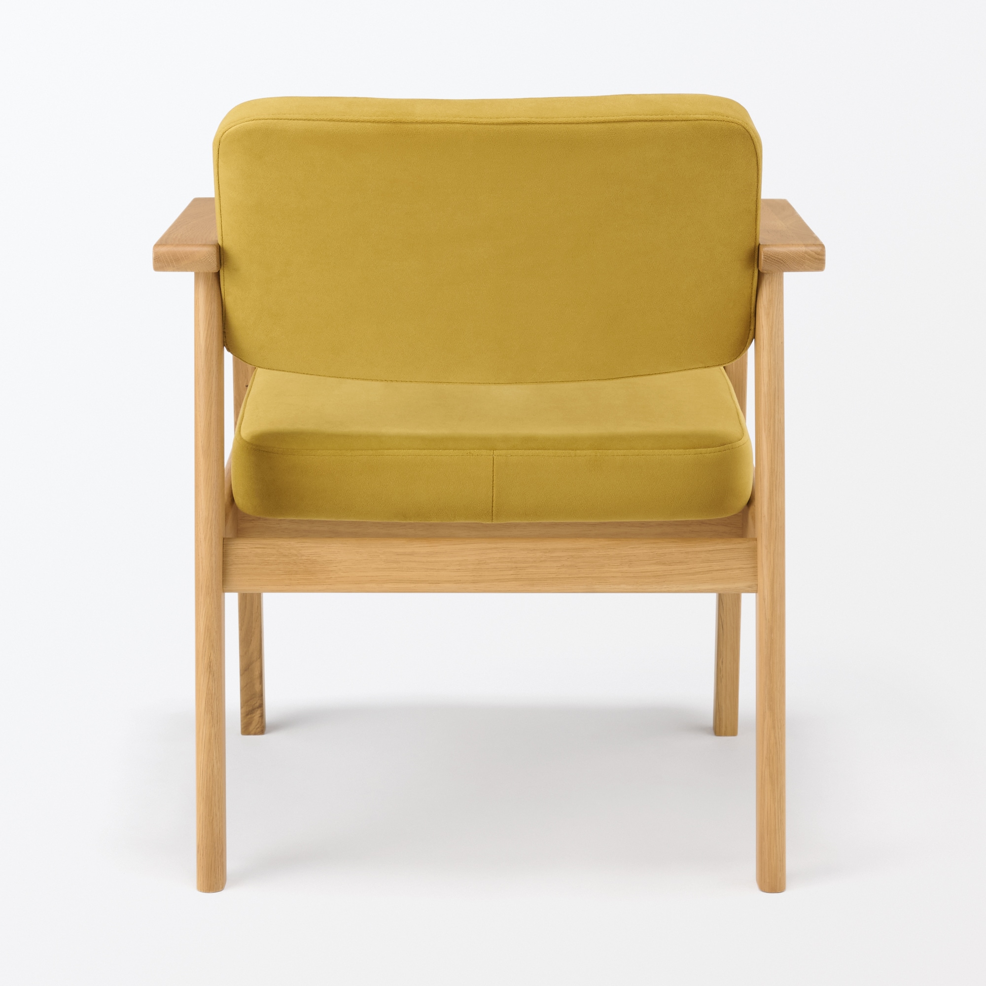 木製アームチェア　マスタード