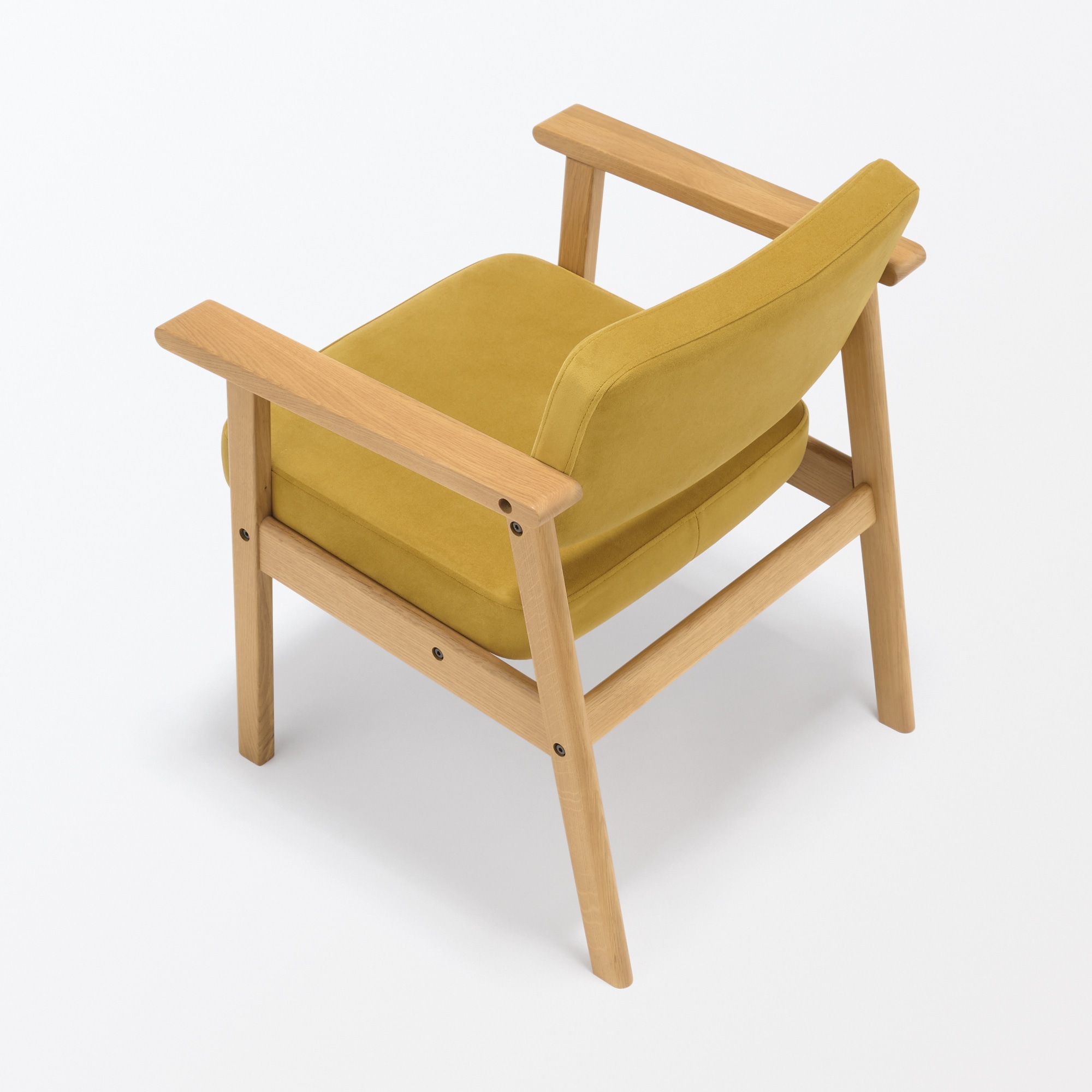 木製アームチェア　マスタード